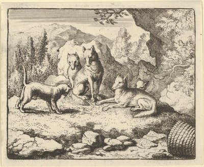 Katten kaller Renard for å møte for domstolen, 1650-75. av Allart van Everdingen