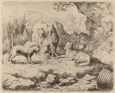 Katten sendt som budbringer, sannsynligvis ca. 16451656. av Allart van Everdingen