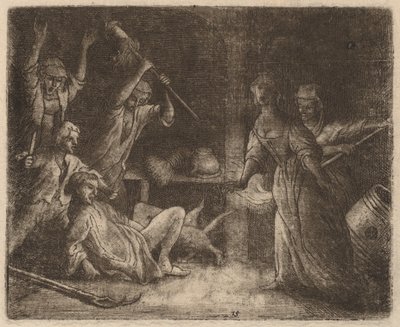 Katten fanget og slått, sannsynligvis ca. 16451656. av Allart van Everdingen