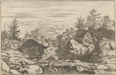 The Cottages at the Bank, 1600-tallet. av Allart van Everdingen