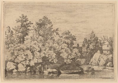 Cudgel Dam og Covered Bridge av Allart van Everdingen