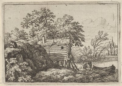 Fiskerhytta, 1600-tallet. av Allart van Everdingen