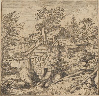 The Hamlet on the Mountain Side, midten av 1600-tallet, midten av 1600-tallet. av Allart van Everdingen