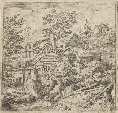The Hamlet on the Mountainside, 1600-tallet. av Allart van Everdingen