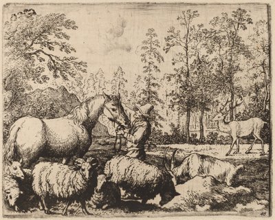 Hesten og hjorten, sannsynligvis ca. 16451656. av Allart van Everdingen