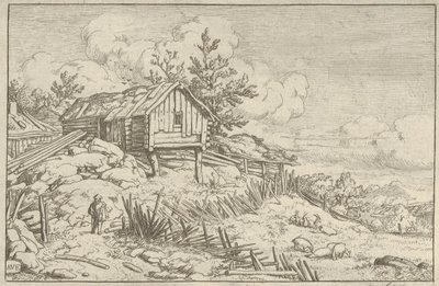 The Man near the Entry of the Ruinous Hedge, 1600-tallet. av Allart van Everdingen