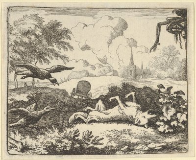 Lesingen av en kriminell handling mot Renard, 1650-75. av Allart van Everdingen