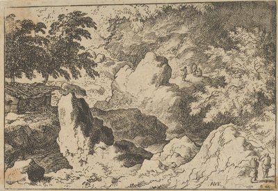 The Three Men on the Rock, 1600-tallet. av Allart van Everdingen