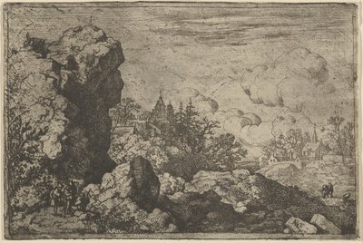 De tre reisende ved foten av High Rock, 1600-tallet. av Allart van Everdingen