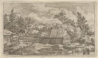 De to bjelkene flyter i vannet, 1600-tallet. av Allart van Everdingen