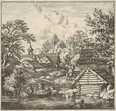 The Lossing of the Barge, 1600-tallet. av Allart van Everdingen