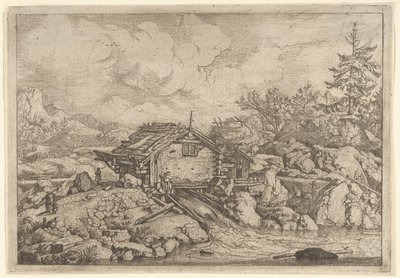 Vannmøllen, 1600-tallet. av Allart van Everdingen