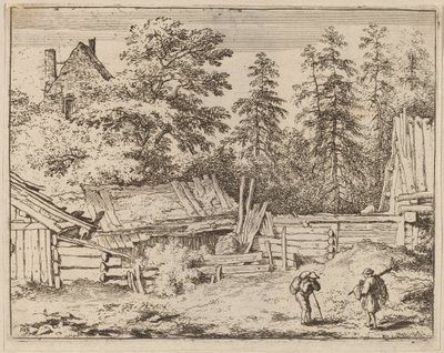Tre hytter, sannsynligvis ca. 16451656. av Allart van Everdingen