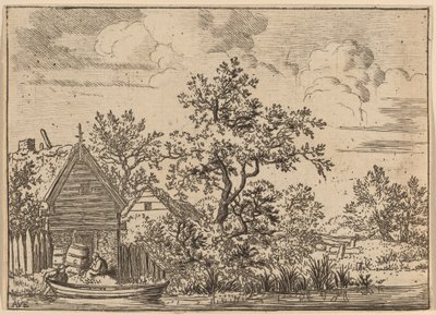 To fat foran en hytte, sannsynligvis ca. 16451656. av Allart van Everdingen