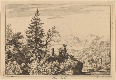 Two Men on a Hill, sannsynligvis ca. 16451656. av Allart van Everdingen