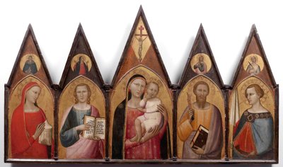 Madonna og barn med de hellige. av Allegretto Nuzi