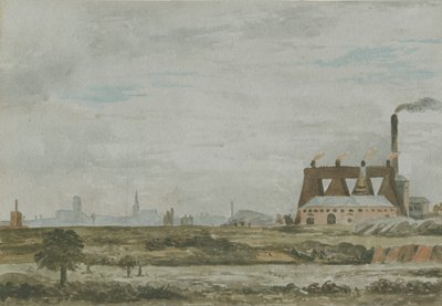 Wolverhampton - South View: akvarellmaleri, og [c 1830] av Allen Edward Everitt