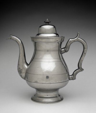 Tekanne, ca. 1829–1842 (britannia metal) av Allen Porter