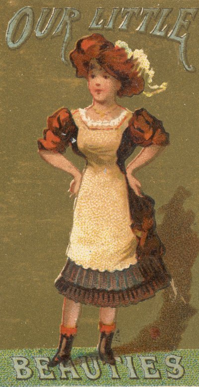 Fra Girls and Children-serien N58 som promoterer Our Little Beauties Cigarettes for Alle..., 1887. av Allen and Ginter