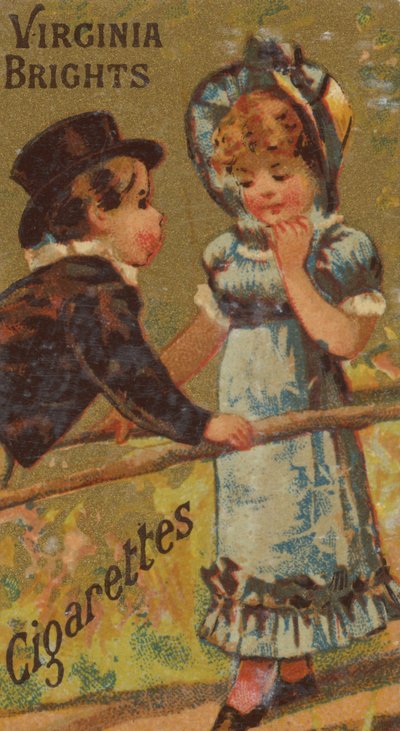 Fra Girls and Children-serien N64 som promoterer Virginia Brights Cigarettes for Allen &..., 1886. av Allen and Ginter