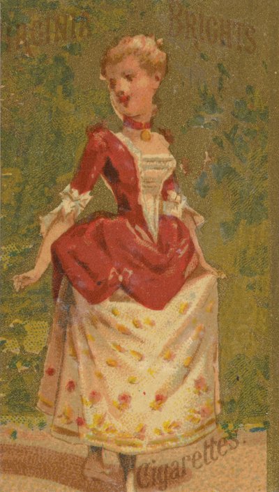 Fra Girls and Children-serien N64 som promoterer Virginia Brights Cigarettes for Allen &..., 1886. av Allen and Ginter
