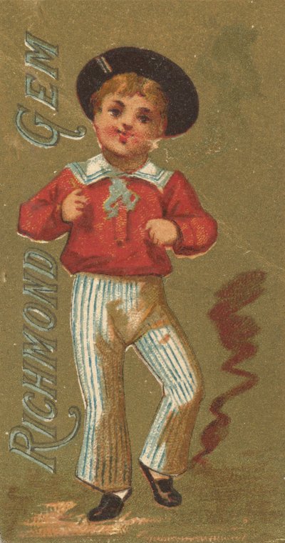 Fra Girls and Children-serien N65 som promoterer Richmond Gem Cigarettes for Allen &..., ca. 1886. av Allen and Ginter