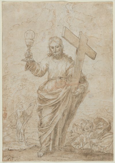 Kristus holder et kalk og et kors, 1666. av Alonso Cano