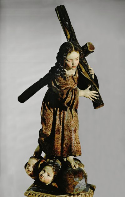 Nino de la Pasion (polykromt tre) av Alonso Cano