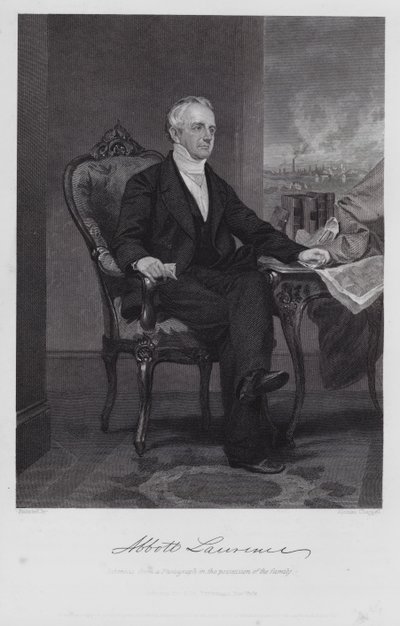 Abbott Lawrence (gravering) av Alonzo (after) Chappel