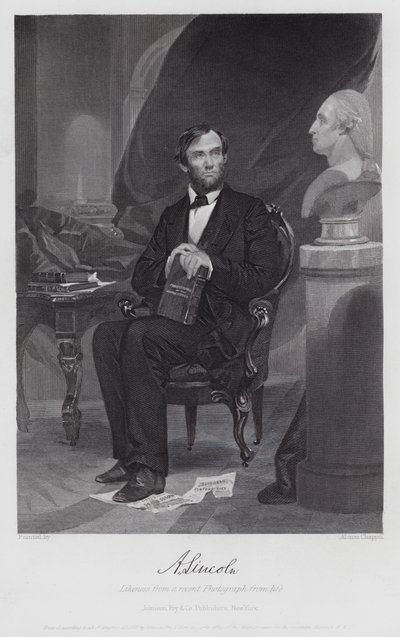 Abraham Lincoln (gravering) av Alonzo (after) Chappel