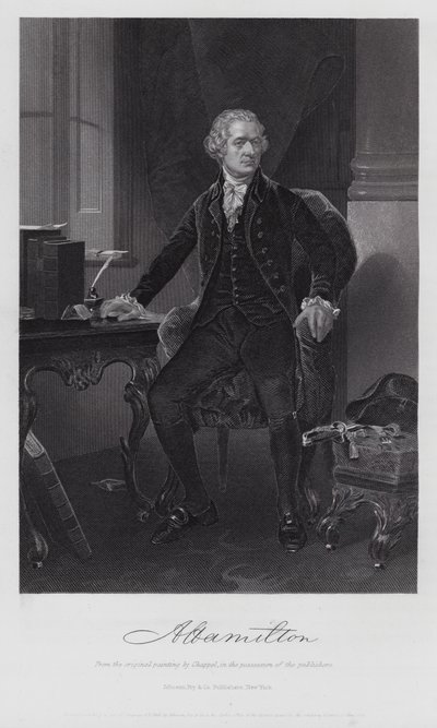 Alexander Hamilton (gravering) av Alonzo (after) Chappel