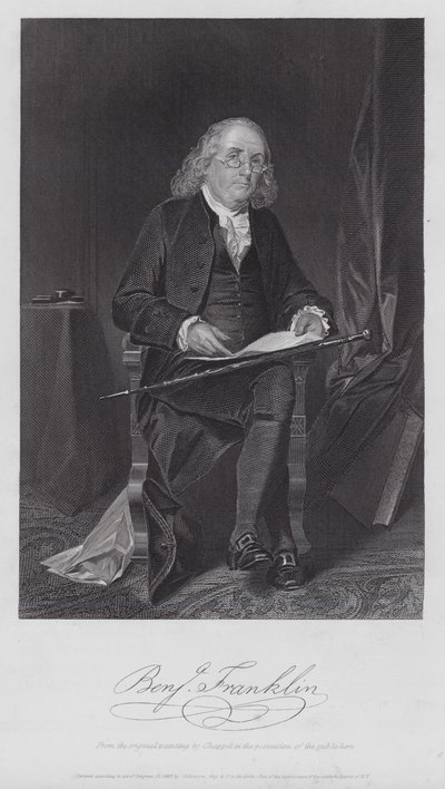 Benjamin Franklin (gravering) av Alonzo (after) Chappel