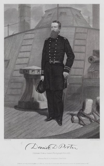David D Porter (gravering) av Alonzo (after) Chappel