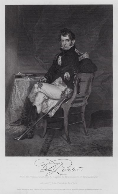 David Porter (gravering) av Alonzo (after) Chappel