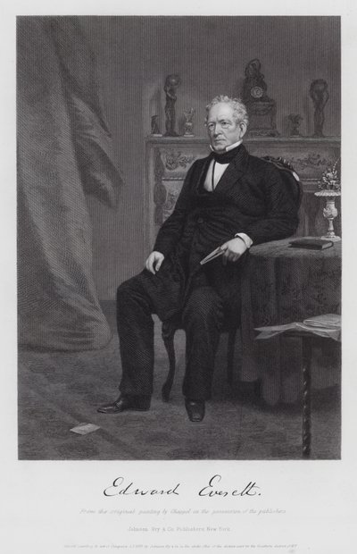 Edward Everett (gravering) av Alonzo (after) Chappel