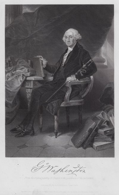 George Washington (gravering) av Alonzo (after) Chappel