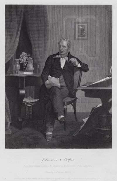 James Fenimore Cooper (gravering) av Alonzo (after) Chappel