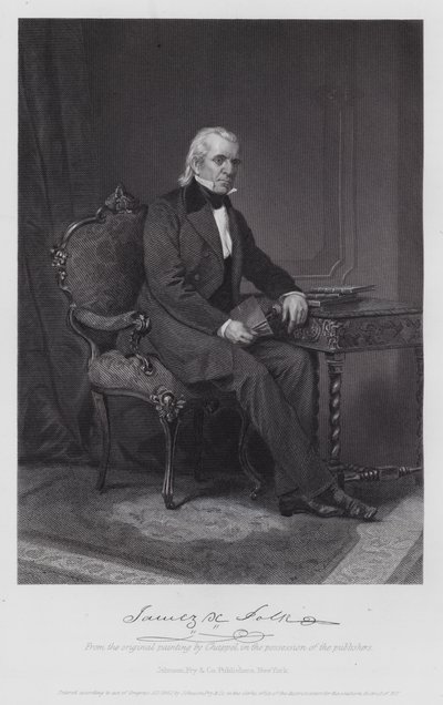 James Knox Polk (gravering) av Alonzo (after) Chappel