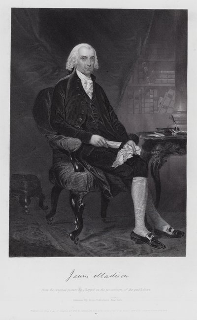 James Madison (gravering) av Alonzo (after) Chappel