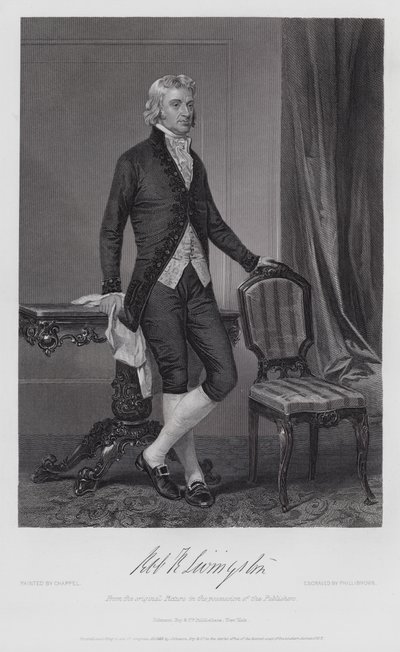 Robert R Livingston (gravering) av Alonzo (after) Chappel