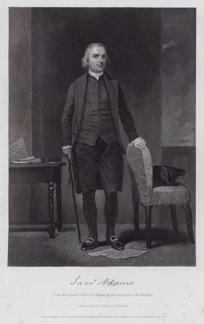 Samuel Adams (gravering) av Alonzo (after) Chappel