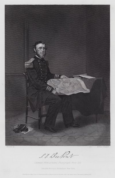 Samuel Francis Dupont (gravering) av Alonzo (after) Chappel