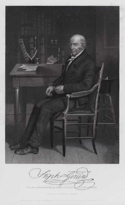 Stephen Girard (gravering) av Alonzo (after) Chappel