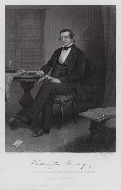 Washington Irving (gravering) av Alonzo (after) Chappel