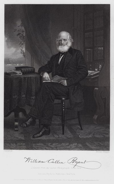 William Cullen Bryant (gravering) av Alonzo (after) Chappel