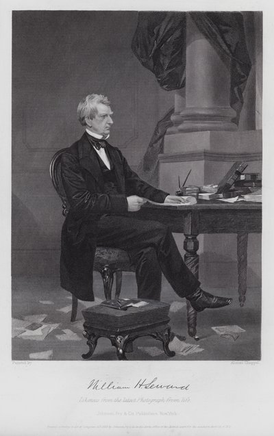 William Henry Seward (gravering) av Alonzo (after) Chappel
