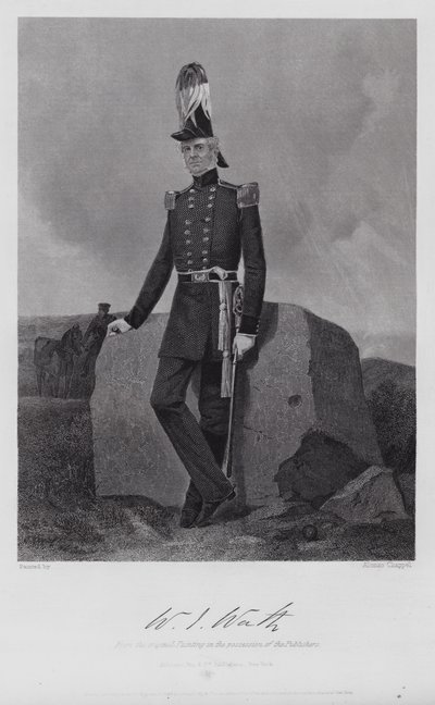 William Jenkins Worth (gravering) av Alonzo (after) Chappel