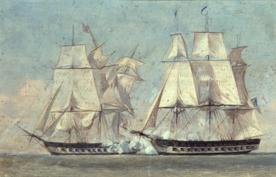 Slaget mellom USA og makedonerne, 25. oktober 1812, 1859 av Alonzo Chappel