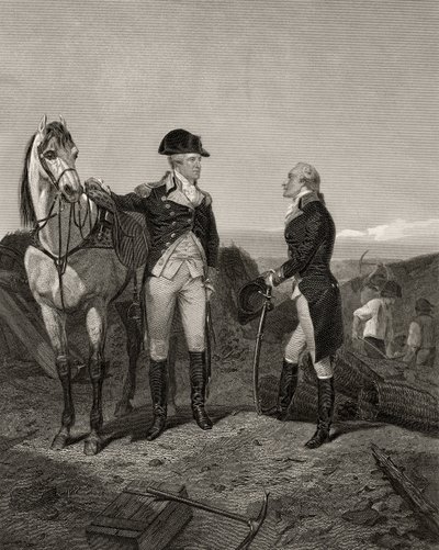 Første møte mellom George Washington og Alexander Hamilton, fra 