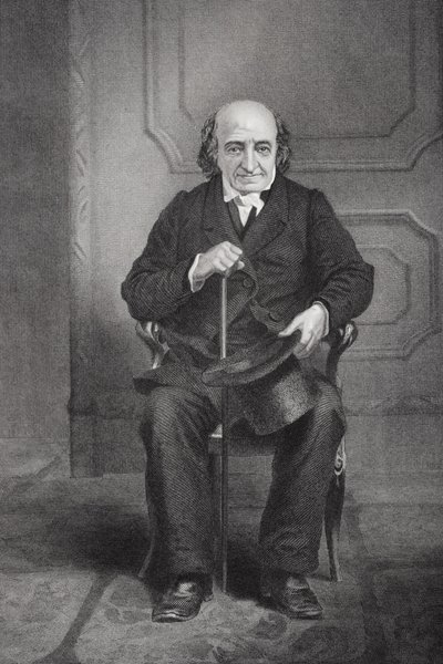 Portrett av Albert Gallatin (1761-1849) (litho) av Alonzo Chappel